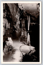 The Vestibule Path Stalactites Stalagmites Betharram Cave France Postcard RPPC picture