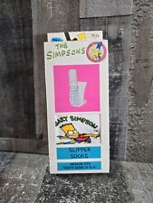 Vintage 1990 The Simpsons Slipper Socks Bart Skateboarding Medium Youth 13 to 6 picture