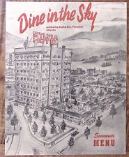 1940s SYLVIA HOTEL ENGLISH BAY VANCOUVER B.C SOUVENIR MENU DINE IN THE SKY Z3638 picture