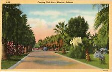 Postcard Country Club Park Phoenix Arizona AZ c1939 Old Car picture