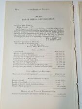 1875 vintage horse mule streetcar document CONEY ISLAND & BROOKLYN RAILROAD NY  picture