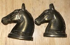 ZION NATIONAL PARK BRASS HORSE HEAD SALT  PEPPER SHAKERS 2.5” WITHOUT STOPPERS picture
