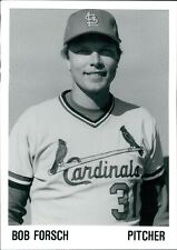 1982 Bob Forsch St Louis Cardinals Major League Pitcher Ball Sports 5X7 Photo picture