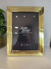 Vtg Solid Brass Photo Frame Polished & Lacquer Coated Loui Michel Cie - 5