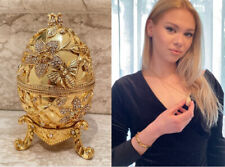 Imperial Faberge egg Gold JewelryBox Faberge Trinketbox 400Swarovski HM Fabergé picture