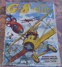 G-8 AND HIS BATTLE ACES OCTOBER 1943A MURDER WOLVES PULP MAGAZINE picture