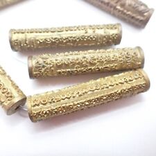 6 pcs golden brass metal amulets beads Buddhist Thai Asian trade collection picture