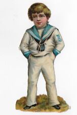 1888 Chromo de Coupis SAILOR BOY, Antique Victorian Die-Cut, 4.5