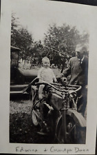 1930s Photo Album Baby on Motorcycle / Farm Work / Haystacks / Fields & Scenery picture