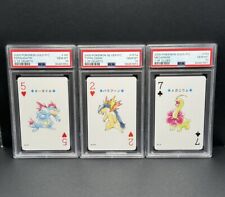 2000 Pokemon Gold Silver Poker Cards Typhlosion Feraligatr Meganium PSA 10 Set picture