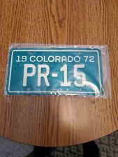 NEW VINTAGE COLORADO 1972 MOTORCYCLE  license plate   picture
