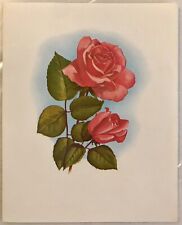 Vintage Red Rose Blank Notecard With Envelope picture