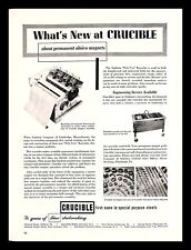1951 Crucible Permanent Alnico Magnets Vintage PRINT AD Sanborn Poly Viso Record picture