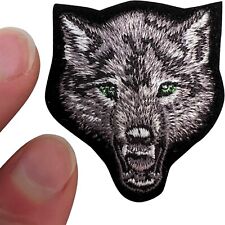 Small Wolf Patch Iron Sew On Clothes Cap Bag Animal Embroidery Embroidered Badge picture