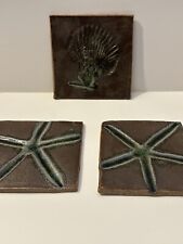 Set of 3 Tiles - Starfish & Shells - Ceramic  picture