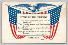 Postcard Patriotic Stand By The President Greetings Nelson Divided Back Unposted picture