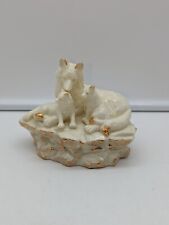 1999 Westland White Wolf With Cubs Music Box #9262 Tested And Working picture