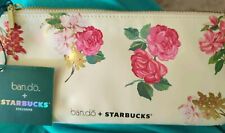 Ban.do & Starbucks 2018 Roses Floral Limited Edition Pencil Pouch/Zip Purse-NWT picture