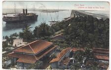 c1920 Port Said EGYPT ~ Entrance to the Canal ~ Vintage Postcard picture