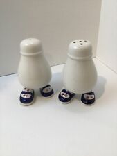 Vintage Carlton/Price Blue Mary Jane Walking Ware Salt And Pepper Set picture
