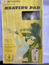 Vintage Northern Automatic Heating Pad Blue Green Floral Model 816 Original Box picture