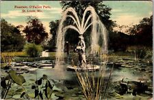St. Louis MO-Missouri, Scenic Fountain, O'Fallon Park, Vintage Postcard picture
