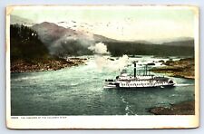 Postcard The Cascades of the Columbia River Steamship Oregon Posted Astoria 1907 picture