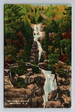White Mountains NH-New Hampshire, Silver Cascade Antique Vintage c1941 Postcard picture