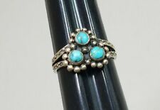 SCARCE OLD Fred Harvey era  STERLING SILVER & TURQUOISE CHILDS RING  picture