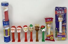 Lot of 9 Holiday Xmas Christmas Snowman Santa Claus Elf PEZ Candy Dispensers picture