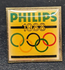 Vintage 1988 Philips Olympic Sponsor Hat Lapel Pin picture
