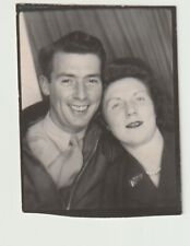 VINTAGE PHOTO BOOTH - ATTRACTIVE, AFFECTIONATE YOUNG COUPLE picture