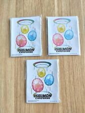 Lot 3x Digimon - Digi Egg Sleeves Promo Bandai Card Game Sealed Tournament Kit picture