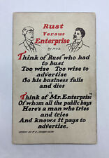 Rust Versus Enterprise Postcard By M.T.S. 1907 , Unique Postcard picture