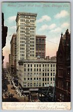 Postcard Antique Monroe Street West From State Chicago Illinois B11 picture