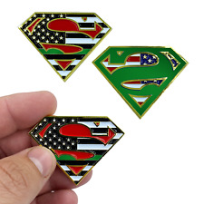 Superman Thin Green Line Police Challenge Coin Sheriff Deputy Border Patrol Agen picture