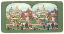 Stereoview Card Ceylon and Brazillian Buildings Palace of Agriculture VTG SV2. picture