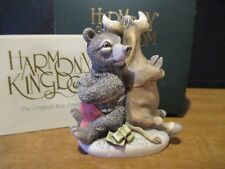 Harmony Kingdom Grin and Bear It Stock Market Bull & Bear UK Made Box Figurine picture