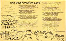 The God-Forsaken Land poem author unknown  ~ vintage Wyoming postcard picture