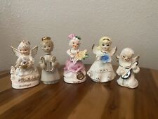 Vintage Lot of 5 Mid Century Angels - Lefton, Napco, Others - Birthday Months picture