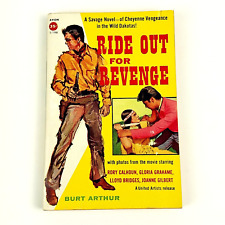 Vintage 1957 RIDE OUT FOR REVENGE Western Paperback Movie Book by Burt Arthur picture