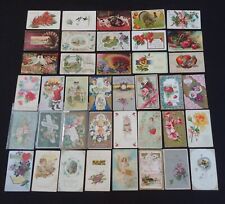 Collectors Estate Lot 14 - 39 Antique 1910's used Holiday Greetings Postcards picture