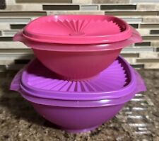 Tupperware Servalier Bowls Set of 2 Magenta 3 Cups & Marve 4 Cups ~ New picture