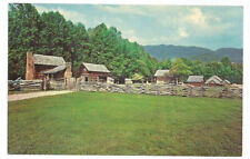 TN NC Postcard Smoky Mountains Pioneer Farmstead Exhibit picture