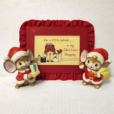 Vintage HOMCO Christmas Mice Figurines - Set of 2 #5405 picture
