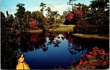 Postcard 1965 Cypress Gardens Lake Blue Water Woman Yellow Dress Florida B47 picture
