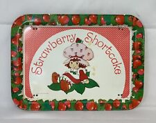 Vintage 1981 Strawberry Shortcake Metal TV Snack Folding Tray American Greetings picture
