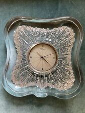 MCM Daum Large Crystal Clock France- Working Signed picture