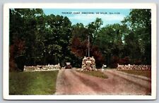 DeKalb Illinois~Entrance To Tourist Camp Grounds~c1910s Auto~EC Kropp Vintage PC picture