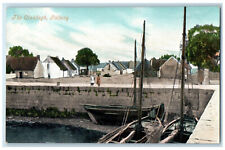 c1910 Schooner Boat The Claddagh Galway Republic of Ireland Antique Postcard picture